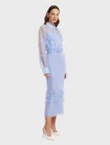 Cassia Petal Shirt - Periwinkle