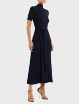 Naila Knit Midi Dress - Navy