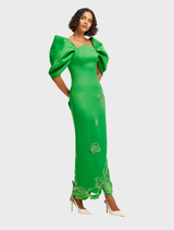 Arabella Applique Maxi Dress - Verdant