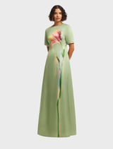 Alice Short Sleeve Maxi Dress - Green