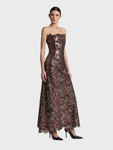 Iman Sequin Gown - Chocolate Plum