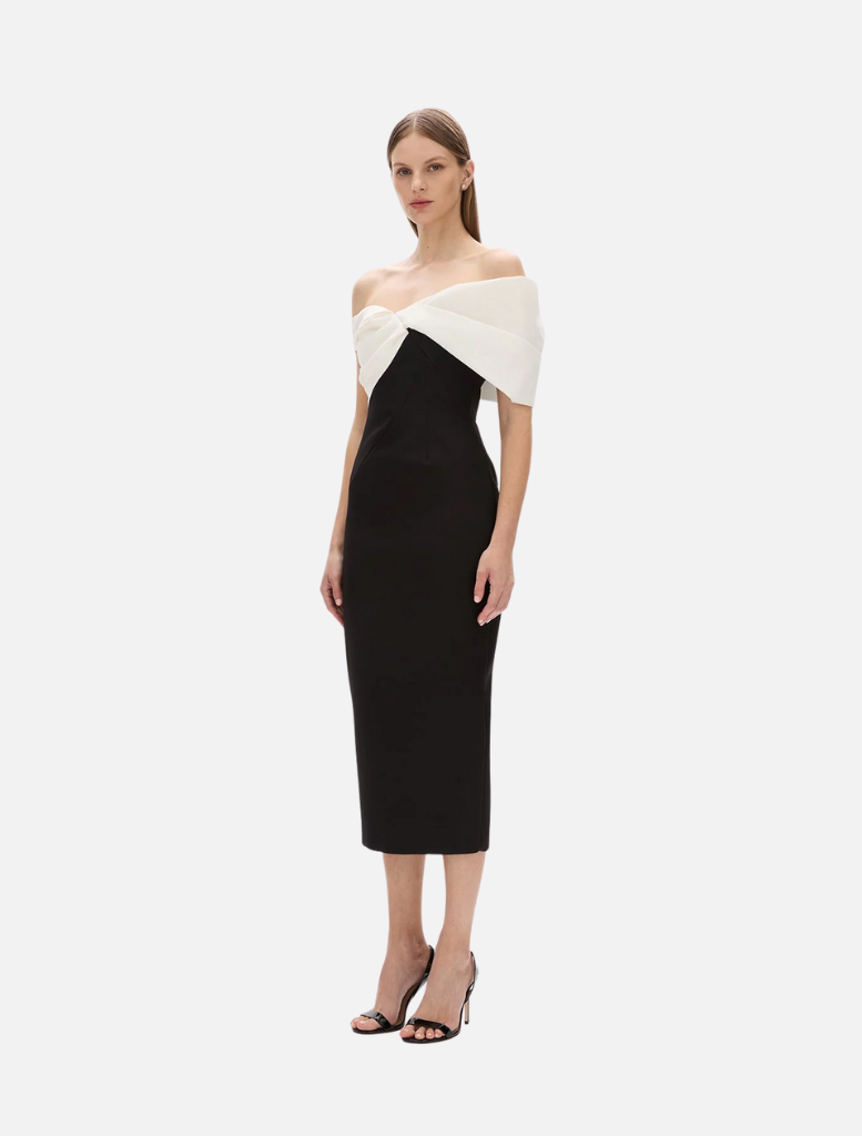 Delila Dress - Black/White