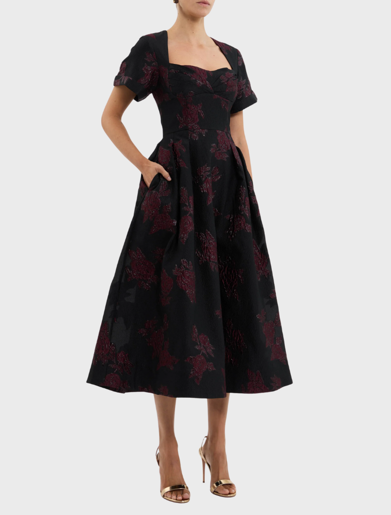 Florentina Midi Dress - Wine