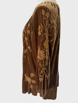 Millie Velvet Peasant Blouse - Bronze