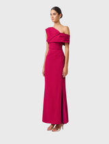 Verdessa Asymmetrical Gown - Raspberry Pink
