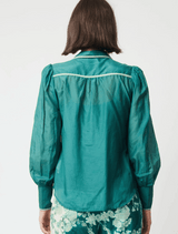 Pisces Cotton Silk Shirt - Jade