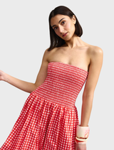 Layla Dress - Ruby Gingham