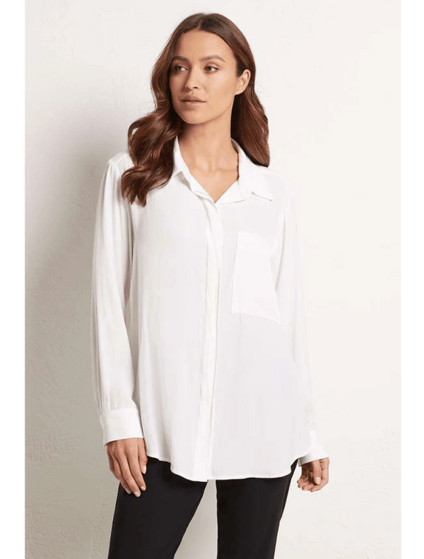 Single pocket shirt - White