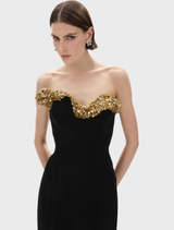 Lucca Gown - Black/gold