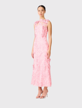 Monique High Neck Gown - Pink