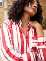 Buddy Shirt - Ruby Antique Stripe