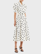 Maisie Midi Dress - Polka Dot Print