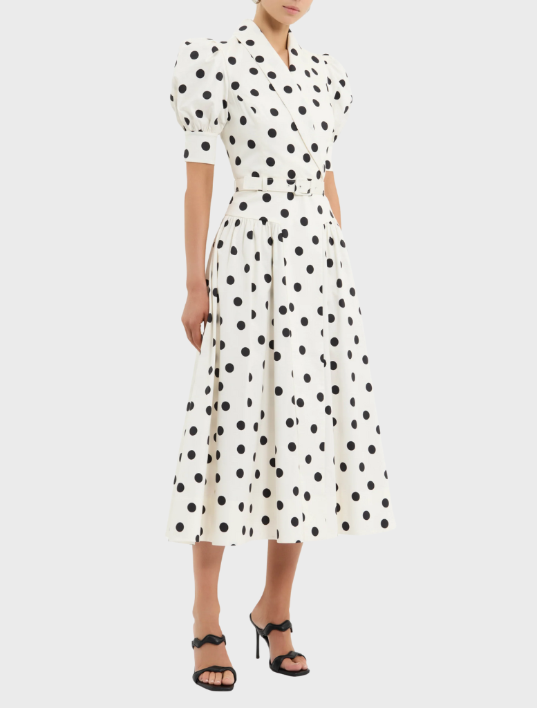 Maisie Midi Dress - Polka Dot Print