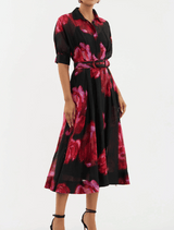 Rosina Midi Dress -Print