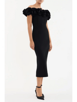 Odetta Midi Dress - Black