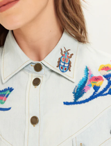 Adelyn Oversized Embroide - Light Blue