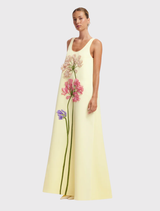 Charlene Applique Gown – Agapanthus Print