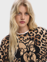 Thick Gauge Pullover - Animal print