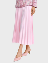 Pleated Skirt With Elastic Waistband - Spring Blush