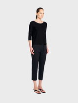 Relaxed Boat Neck - Black