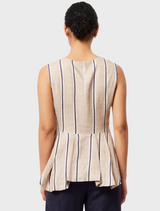 Grace Linen Vest - Cruise Stripe