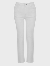 White is White' Ankle Grazer Slim Leg Jean with Stud Detail -  25194