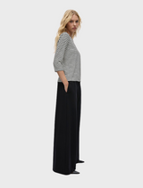 Relaxed Boat Neck - Black/Vanilla