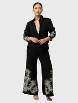 Delray Reversible Printed Linen Jacket - Sunset Orchid/Noir Orchid