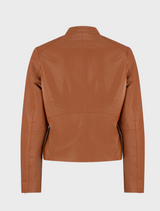 Hudson Leather Bomber Jacket - Husk