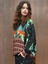 Behind Her Back Shirt - Leopard Stripe