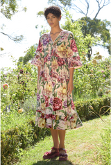 Pin The Bottle Dress - Peony Floral