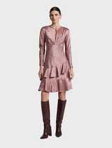 Gisele Short Dress - Blush Brown