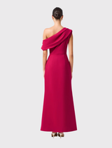 Verdessa Asymmetrical Gown - Raspberry Pink