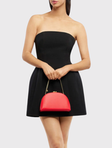 Celeste Curved Clutch - Red