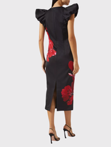 Chaya Midi Dress - Poppy Print
