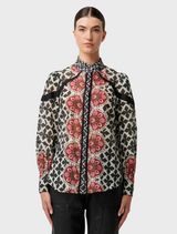 Astrid Cotton Silk Placement Contrast Panel Shirt - Country Tapestry