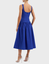 Teles Bow Midi Dress - Ultramarine Blue