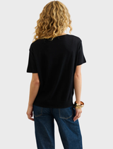 Athena Scoop Tee - Black