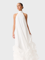 Evelin Halter Gown - White