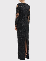 Beau Long Sleeve Gown - Black