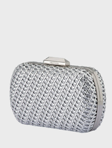 Mali Textured Clutch - Silver