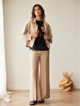 Lustre Linen Trousers - Sand