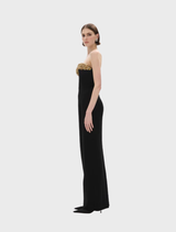 Lucca Gown - Black/gold