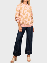 Gossip Swirl Make Knit Happen Sweater - Pink / Gold