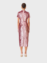 Alissa Cap Sleeve Dress - Pink