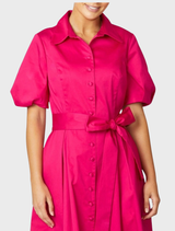 Simone Dress - Cerise