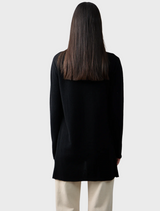 Pure Essentials Soft Roll Cardigan - Jet Black