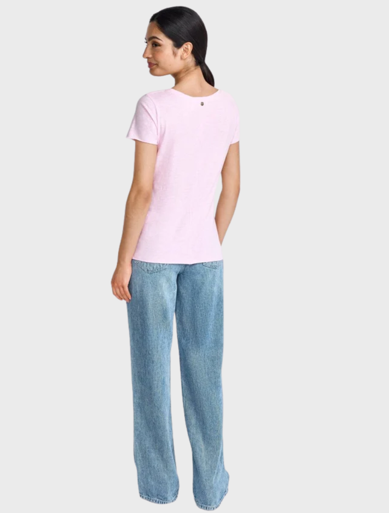 Slub cotton T-shirt - Spring Blush