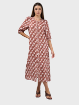 Vision Shirt Dress - Cocoa Multi