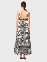 Jolie Midi Dress - Black/White